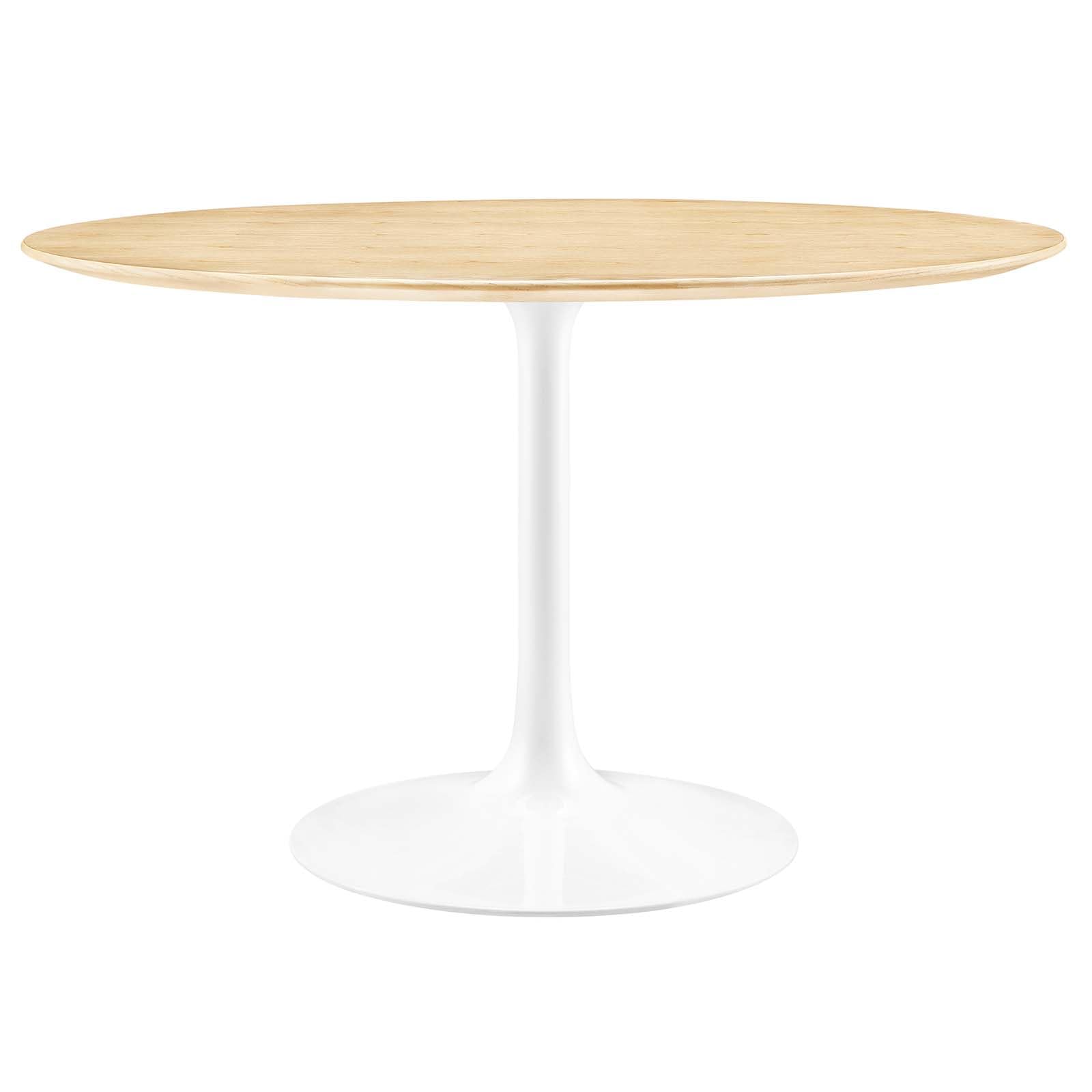 Modway Lippa Dining Table, 48", White Natural