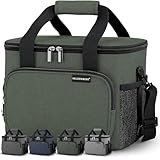 HELDENWERK® Kühltasche groß faltbar – 12h Kühlleistung – Thermotasche auslaufsicher & wasserdicht – Kühlbox, Picknicktasche, Lunchtasche, Isoliertasche mit 6 Fächern & verstärktem Boden