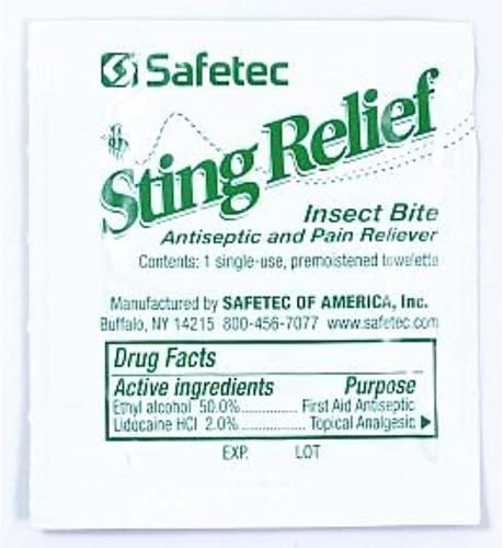 Generic Sting Relief Wipes for Skin, 25 Count