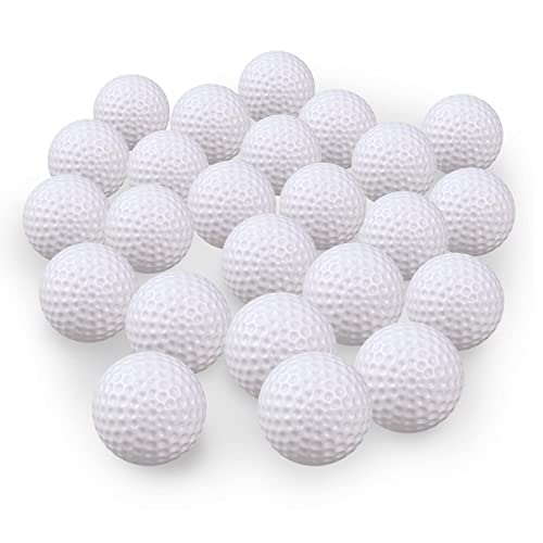 KOFULL Golf Practice Balls, Hollow Golf Plastic Balls for Indoor Training -Pack of 50 pcs (White)