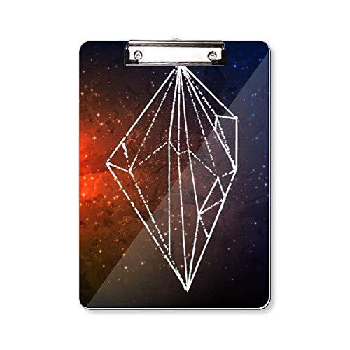 Porte-bloc A4 cristal marron à étoile pour organiser votre bureau avec style