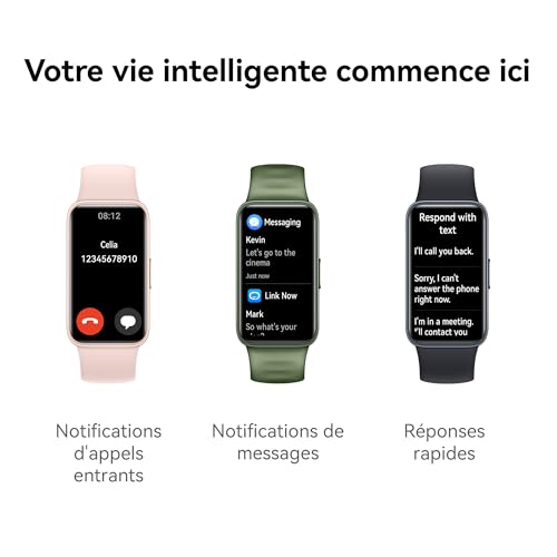 HUAWEI Band 8 Montre Connectée,Écran Tactile sans Bordure,Suivi du Sommeil,100+ Modes d'entrainement,Charge Rapide,Longue durée,10000+Cadrans au Choix,Étanche,Compatible avec iPhone et Android,Noir