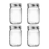 Hniuyun Glass Mason Jars with Airtight Lids...