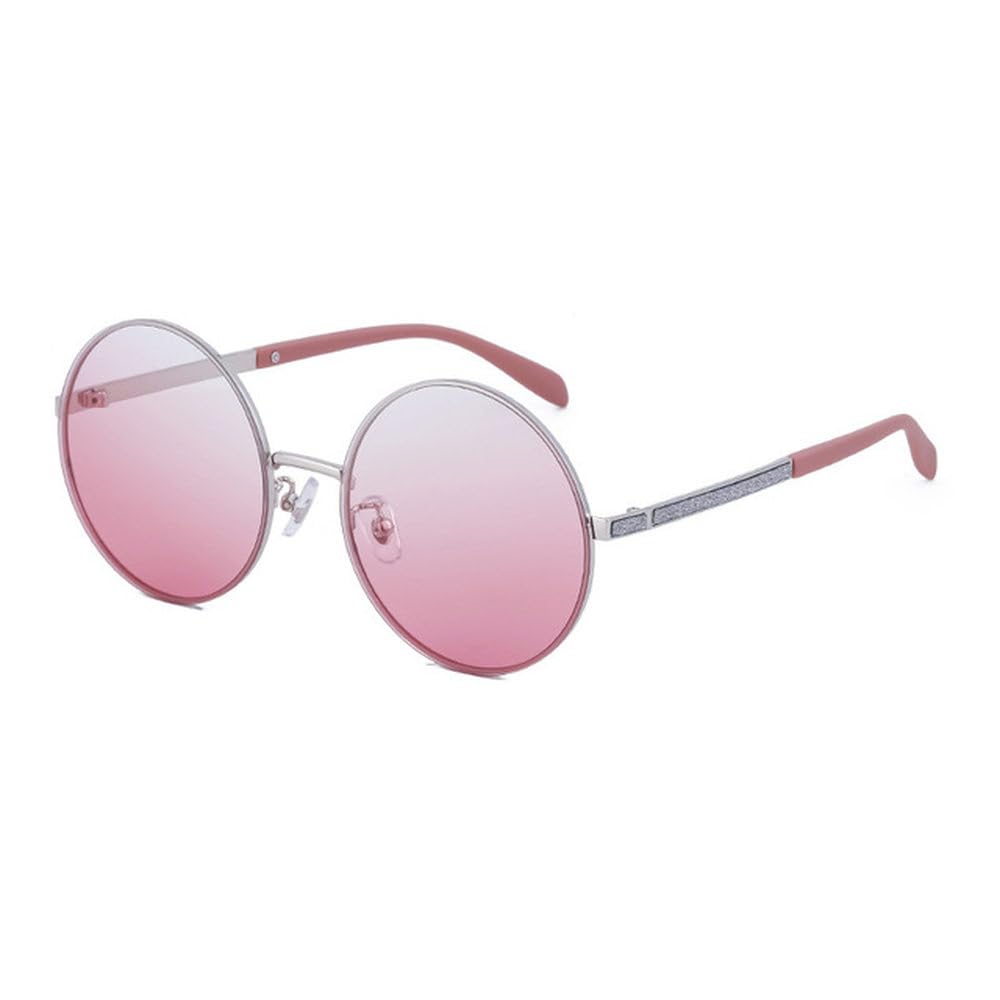 Gafas de sol redondas de gran tamaño para mujer, gafas de sol con espejo para conducir, gafas de sol para mujer con montura grande, lentes con degradado, UV400
