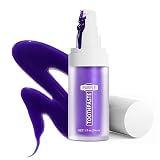Purple Teeth Whitening Toothpaste,Lila Zahnpasta Weisse Zähne,Lila Zahncreme Aufhellung für Gelbe Zähne,Zahnaufhellung Zahnpasta Lila Stain Removal Teeth,Zähne Aufhellen Zahnpasta Corrector