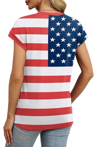 Image of Alaroo Womens Summer Tops Short Sleeve Shirts Crew Neck Tshirt Cute Trendy Tunic Blouses (S-3XL)