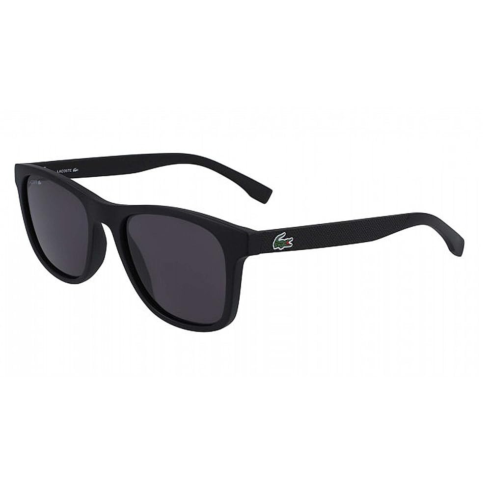 Lacoste L884S 001 Gafas de Sol para Hombre, Montura Rectangular Negra, Protección UV400, Diseño Deportivo y Elegante, 53 mm