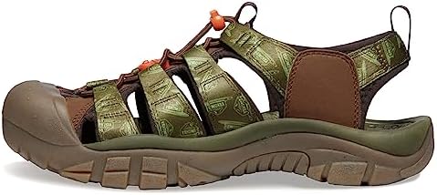 KEEN Men's Newport H2 Closed Toe Water Sandals, Smokey Bear/Military Olive, 11
