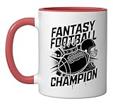 Champ Fantasy Football Champion Winner Ceramic Mug, Red/White