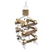 Niteangel 3-level Parrot Climbing Tower, Wooden Bird Swing