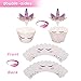 Pawliss Unicorn Party Supplies, Serves 16 Birthday Party Favors Decorations for Kids Girls, Cupcake Toppers Wrappers, Plates Cups Napkins, Balloons Banners Tablecloth, Bulk Pack 96ct