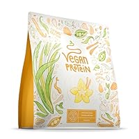 Alpha Foods Vegan Protein Pulver, 600g, 22g Proteingehalt pro Portion, Vanille Geschmack, 20 Shake Portionen, pflanzliches Proteinpulver, optimales Aminosäurenprofil