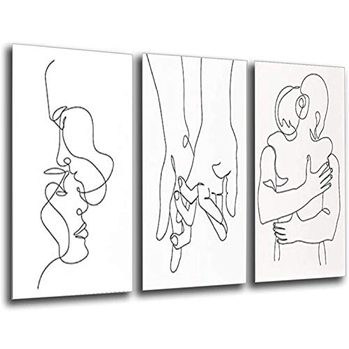 Jakkspacific Disegno a righe Coppia mano Love Kiss...