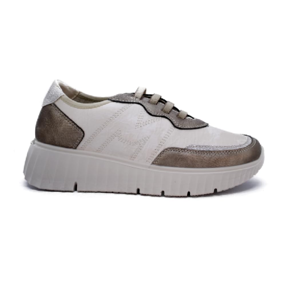 MYSOFT - Deportivas cuña Media Punteras y talón Color Bronce - 25M633 para: Mujer