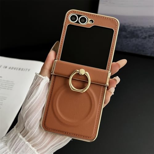 Galaxy Z Flip7 Flip 6 5 4�p�����O�q���W�ی�P�[�X�ASamsung Zflip6 Flip�p���C�����X�[�d�J�o�[�A�_�[�N�u���E���AGalaxy Z Flip3 5G�p