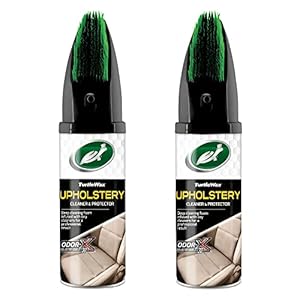 Turtle Wax Power Out Car Interior Cleaner & Protector 400ml 52736 – Carpet & Floor Cleaner with Odor-X Technology for Deep Cleaning and Deodorizing, Integrated Scrub Brush, Safe for All Fabrics