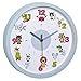 Produktbild TFA Dostmann Little Animals Kinder-Wanduhr mit Tier-Motiven, leises Uhrwerk, ideal für das Kinderzimmer, Kunststoff, hellblau, ((L) 309 x (B) 44 x (H) 309 mm
