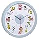 TFA Dostmann Little Animals Kinder-Wanduhr mit Tier-Motiven, leises Uhrwerk, ideal für das Kinderzimmer, Kunststoff, hellblau, ((L) 309 x (B) 44 x (H) 309 mm