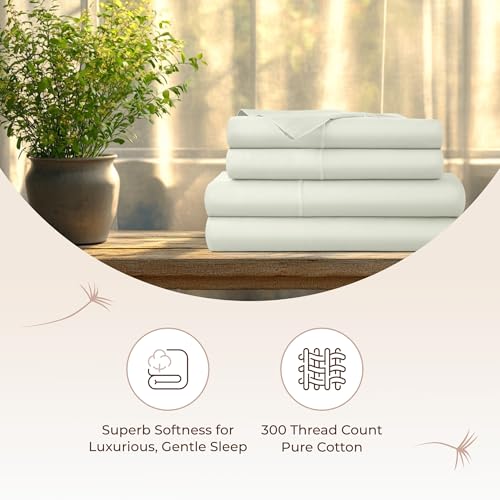 Image of Whisper Organics 100% Organic Cotton Bed Sheets with Deep Pocket 4 Pc. Set