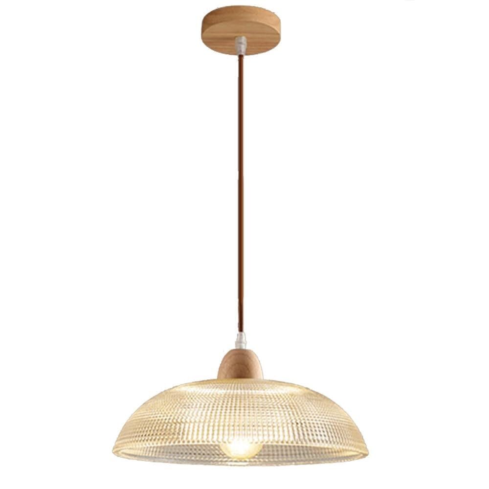 SYAXVOM Vintage Pendant Chandelier Light Fixture Clear Glass Shade for Kitchen Island, Dining Room, and Farmhouse Living Spaces
