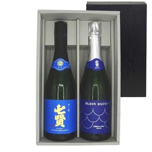 七賢 スパークリング 空ノ彩 そらのいろどり&アラン・デュカス スパークリング サケ 720ml 2本 ギフトボックス入り 瓶内二次発酵 山梨県 山梨銘醸株式会社 日本酒