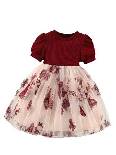 Image of TAGAS Girls Embroidery Pattern Cap Sleeve A-line Knee-Length Dress