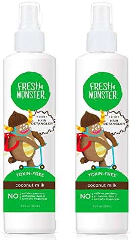 Fresh Monster Kids Detangler Spray, Coconut, 8.5 oz 2-Pack