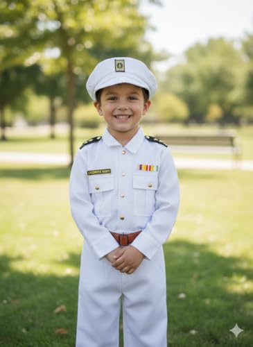 Image of Community Helper Uniform Costume for Kids | Role Play pilot, Traffic police, Navy Fancy Dress for School Functions & Theme Parties