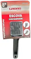 Escova para Limpar Grelha com Cerdas em Aço Inoxidável e Espátula 2 em 1 Churrasqueira Remove Gordura e Sujeira Difícil com Facilidade Cabo Reforçado Antiderrapante (8 Polegadas)