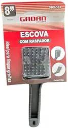 Escova para Limpar Grelha com Cerdas em Aço Inoxidável e Espátula 2 em 1 Churrasqueira Remove Gordura e Sujeira Difícil com Facilidade Cabo Reforçado Antiderrapante (8 Polegadas)