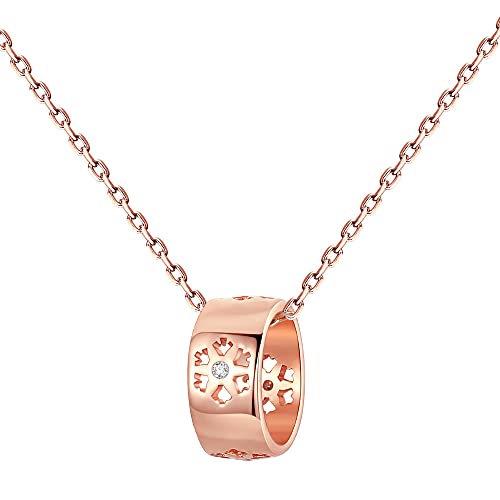 Colliers réels roses pour femmes le cadeau idéal avec pendentif cercle