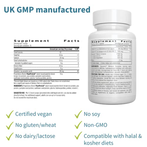 Vegan Collagen Protein Powder + Calcium & Magnesium Complex Vegan Bundle, Comprehensive Bone Support, By Igennus #TOP4