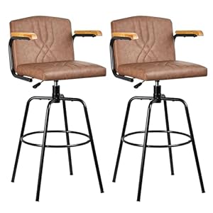 VECELO Bar Stools Set of 2, Swivel ...