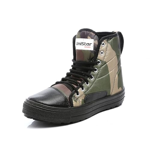Image of Unistar High Ankle Trekking Ridding Men's Boots | Anti Skid Sole with Mild Waterproof Protection (Camoflauge - Size 5)