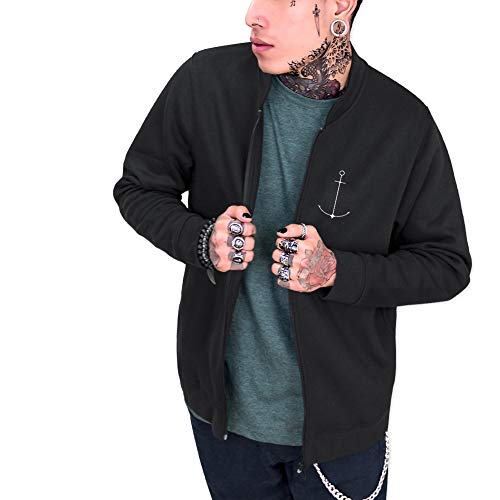 VIENTO Mister Minimal Anchor Homme Veste (Noir, XXL)