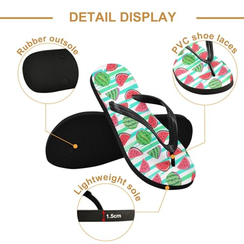 Watermelon Striped Flip Flop Beach Summer Casual Sandal for Women & Men Shower Shoes 208619892