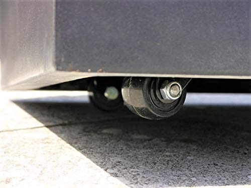 ultrastarke Pflanzenroller für Pflanzkübel - passend für Pflanzgefäße Aller Marken - aus massivem Metall, schwarz - Größe (LxBxH): 32x32x7 cm- Tragkraft bis 300 kg