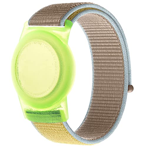 Image of Kids Wristband Compatible with Apple AirTag, Protective Case for Air Tag GPS Tracker Holder with Nylon Bracelet, Adjustable Anti Lost Watch Band for Toddler Child Elder