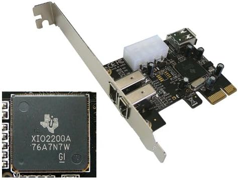 PCIE to FIREWIRE 400 IEEE1394a CONTROLLER CARD - PCI EXPRESS 1x - CHIPSET : TEXAS INSTRUMENTS