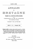 Annales de Bretagne - Tome X (1894) 151707066X Book Cover