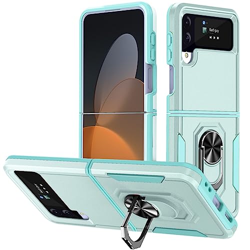 Coque de protection robuste pour Samsung Galaxy Z Flip 4 avec anneau premium en métal