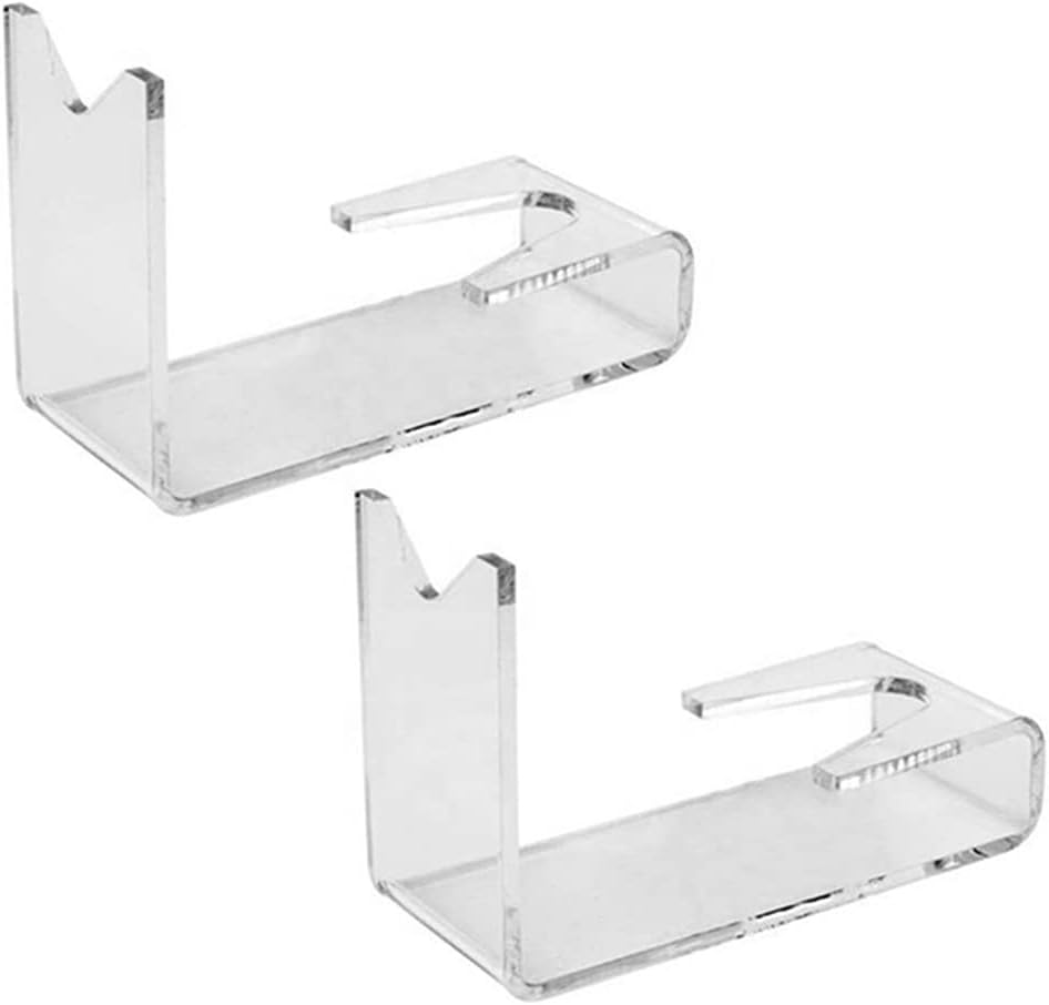 MiOYOOW 2PCS Acrylic Pistol Stands, Clear Acrylic Handgun Holder Portable Gun Display Stand for Handgun Pistol