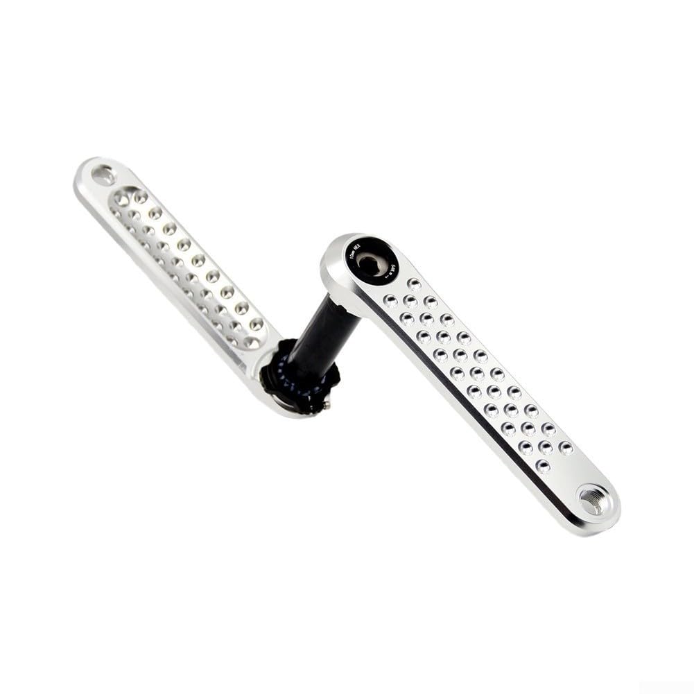 Pedivelle per bicicletta da strada, 165 mm, GXP- 24 mm, mandrino a 3 bulloni | Pedivelle cave CNC leggere, Guarnitura in lega di alluminio 7075, Singolo Chainring Manovella, Off Road Ciclismo Crank Group,