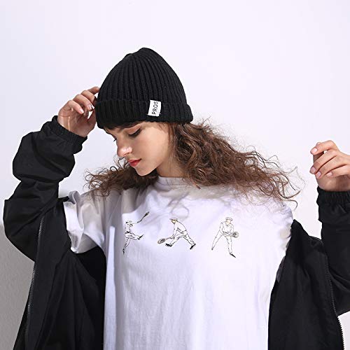 Bonnet tricoté femme en coton multicolore pour automne et hiver
