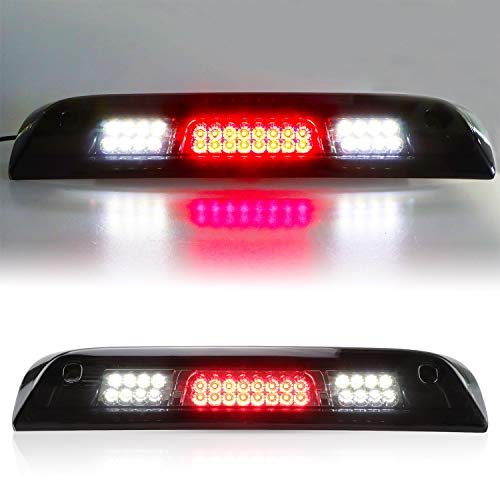 3rd Brake Light High Mount Stop Light Waterproof Cargo Lamp Fit for 14-18 GMC Sierra/Chevy Silverado 1500,15-18 GMC Sierra/Chevy Silverado 2500HD 3500HD Chrome Housing Smoke Lens