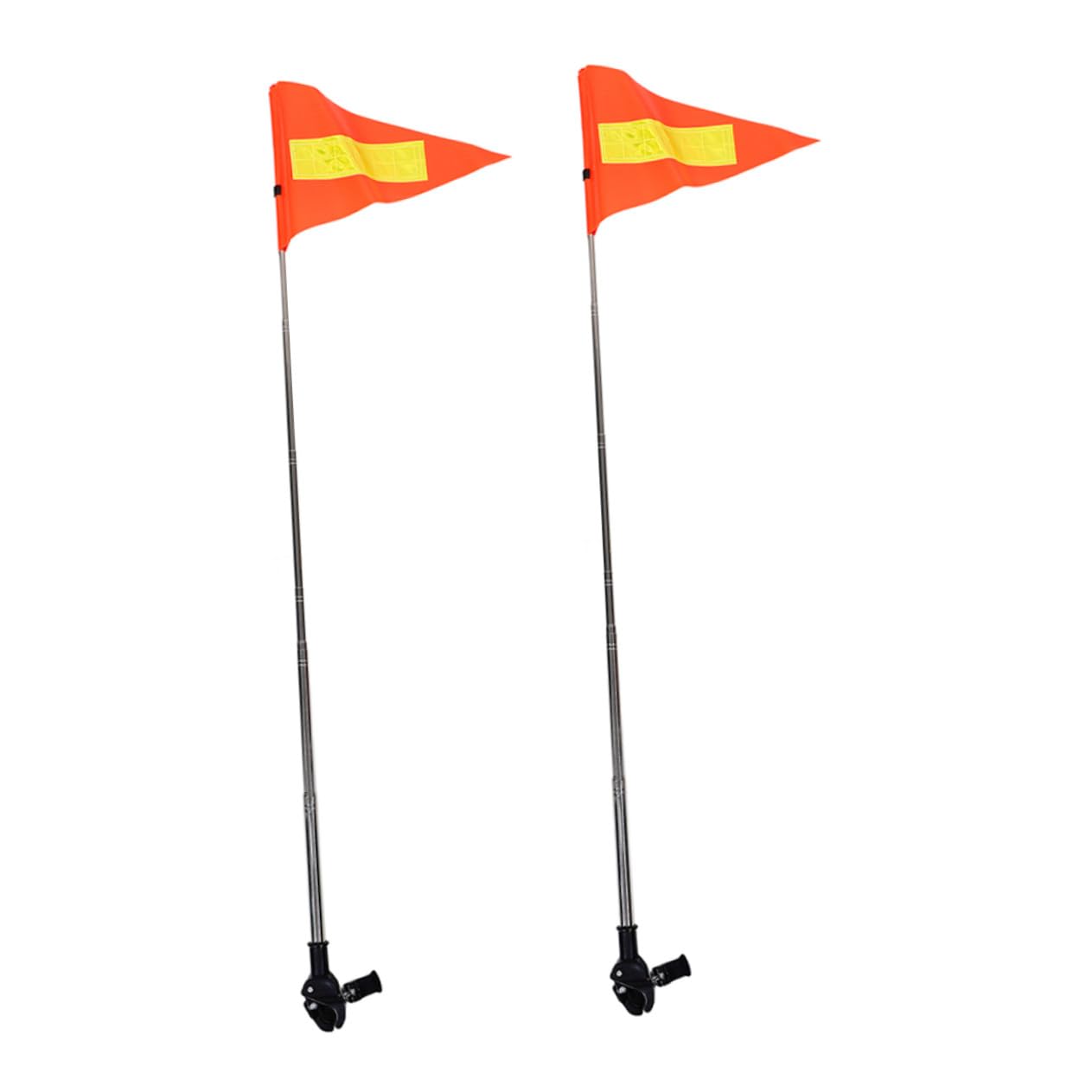 Abaodam 2piezas Bandera De Seguridad Reflectante para Carrito De Golf Bandera Telescópica De Alta Visibilidad Soporte Ajustable para o Cochecito