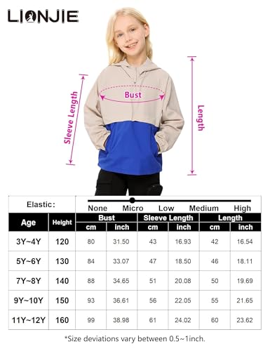 Kids Packable Waterproof Hooded Rain Jacket - Lightweight and Windproof - Size 3-12 Years4