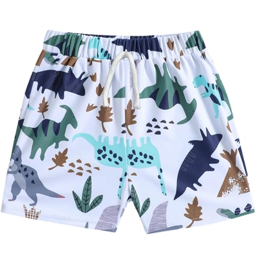 Image of Ohrwurm Baby Boy Swim Trunks Cartoon Print Elastic Waist Swimming Shorts Beach Board Bathing Suit Swimwear