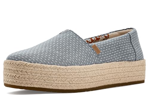 Image of TOMS Women's Valencia Platform Espadrille, Textile Upper, OrthoLite Insole