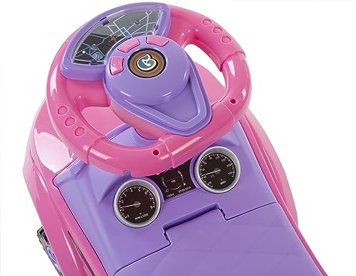 Rutschauto ab 1 Jahr, Kinderauto ab 12 Monaten, Baby Auto, Lauflernhilfe mit Hupe und Motorengeräuschen (Rosa) – Bild 7